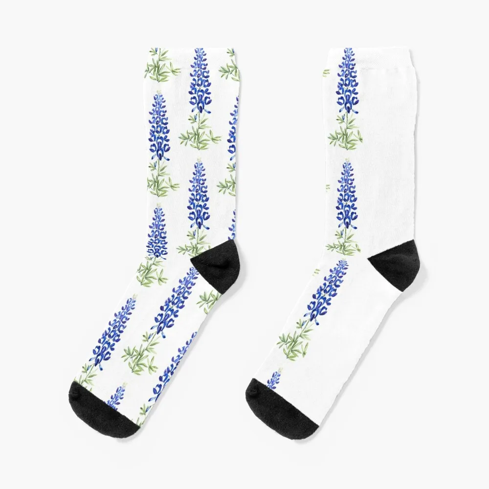 

Texas bluebonnet in watercolor Socks designer set Socks For Men Women's