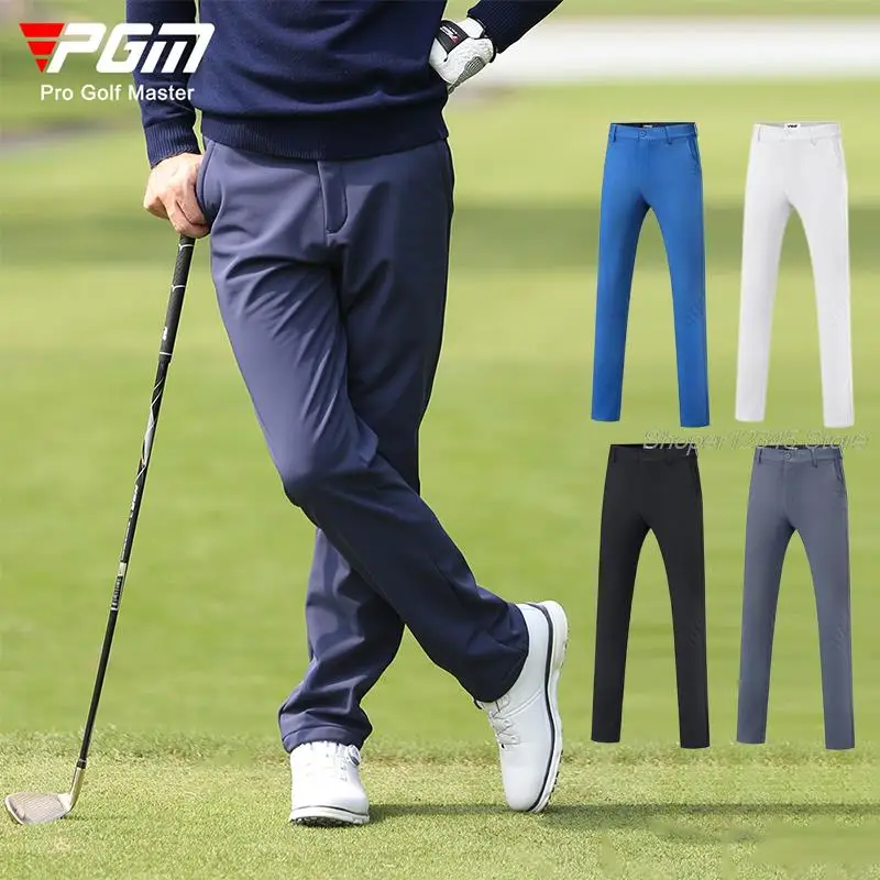 Pgm-pantalones de Golf impermeables para hombre, pantalón grueso para mantener el calor, de terciopelo, a de viento, Otoño Invierno - AliExpress