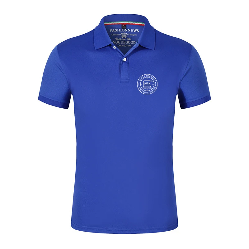 Glock Perfection Shooting Men Summer Simple Ordinary Polo Shirts Short Sleeve Lapel Collar Casual Fashion Print Versatile Tops