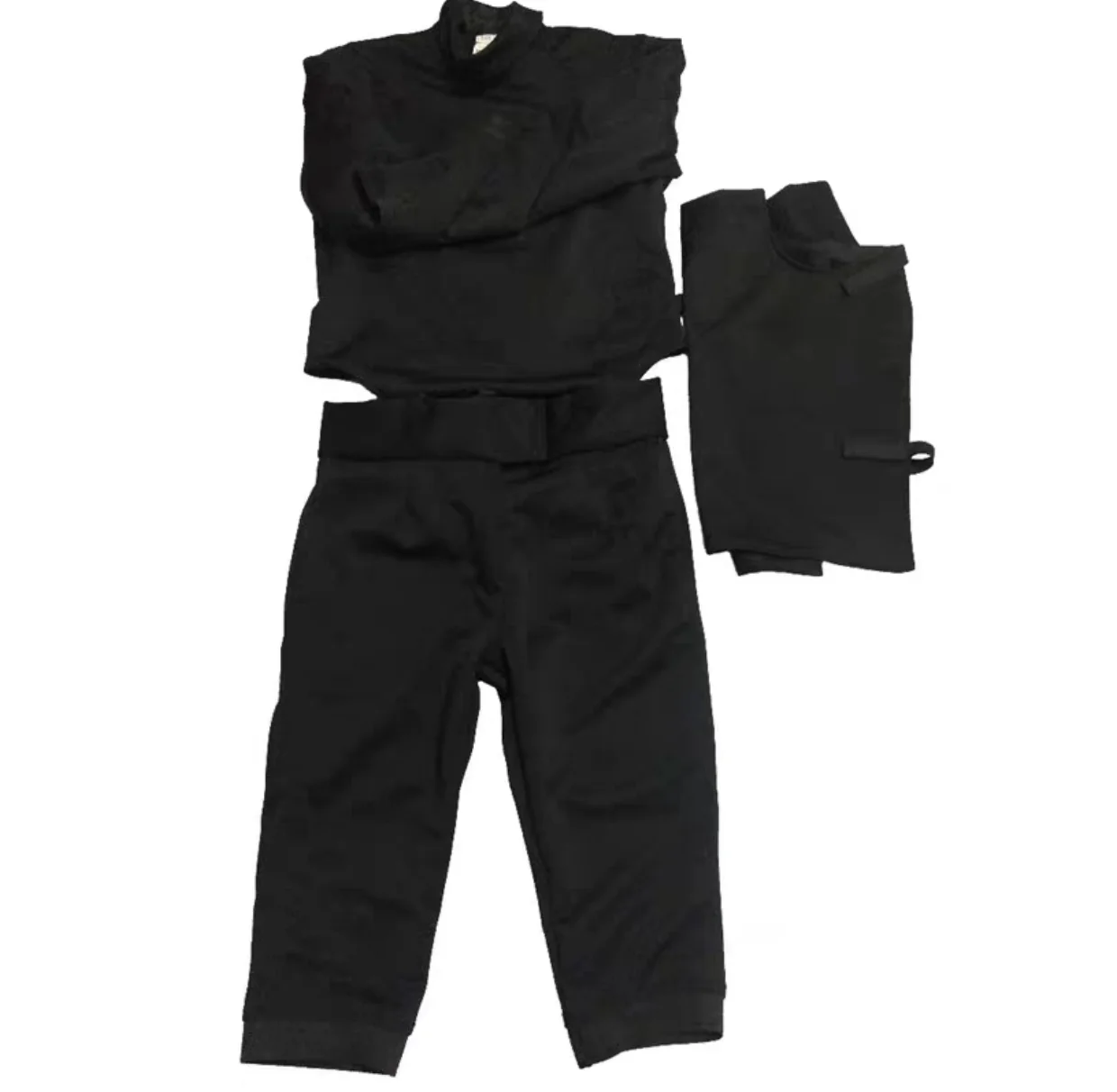 WSFENCING HEMA 350N CE fencing uniform HEAM jacket pants and underplastron ALL BLACK 1