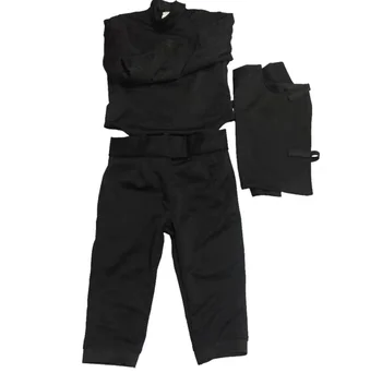 WSFENCING HEMA 350N CE fencing uniform HEAM jacket pants and underplastron ALL BLACK 1
