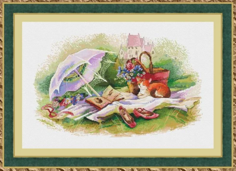 

Набор для вышивки дома, Набор для вышивки крестиком, 24 летние пикники 55-38