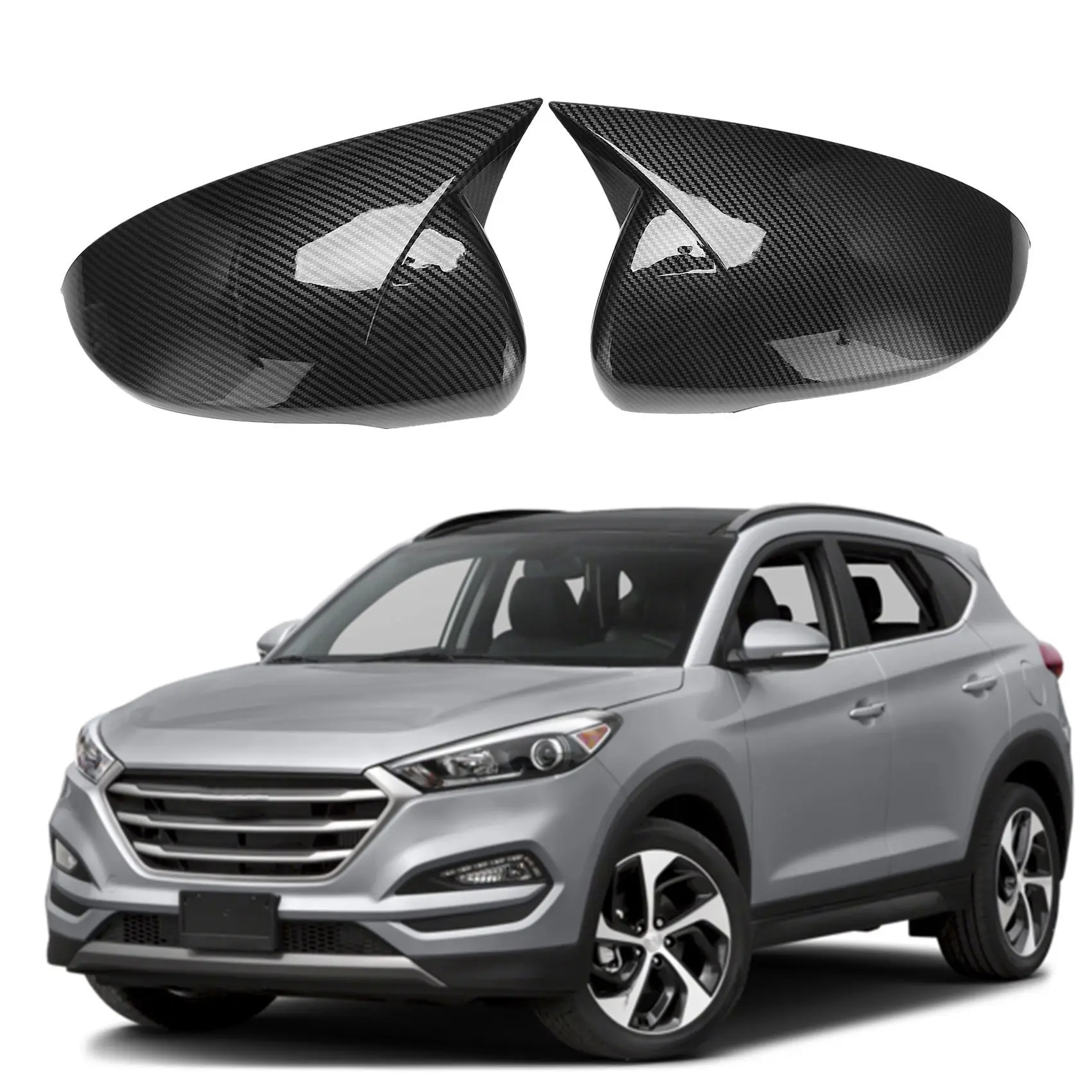 

Колпачки для бокового зеркала заднего вида из углеродного волокна для Hyundai Tucson 2015-2020