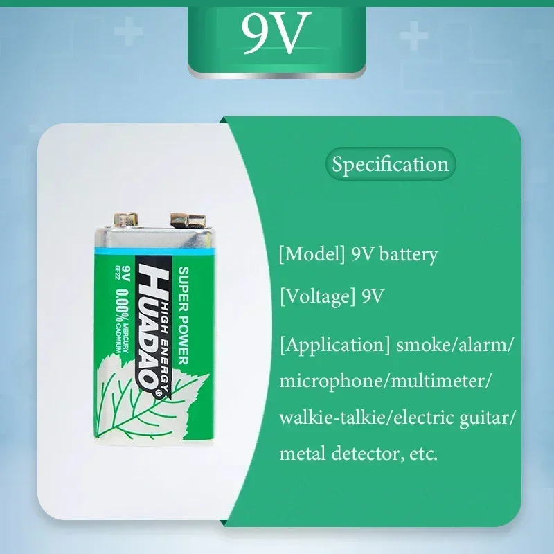 Alkaline Battery Disposable Battery 10PCS New Disposable 9 Volt Battery 9V Alkaline Battery Multimeter Alarm Microphone 6F22 Carbon Dry Batteries 1100mah for KTV Toy