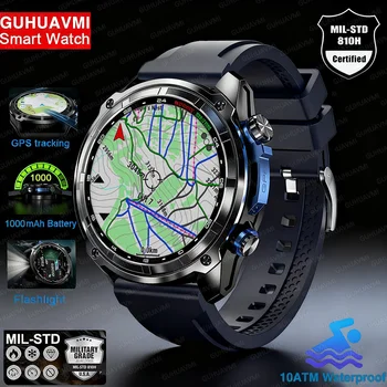 2026 uomini GPS nuova mappa offline Smart Watch 10ATM impermeabile 4GB percorso orologio di navigazione batteria 1000mAh orologi militari all'aperto