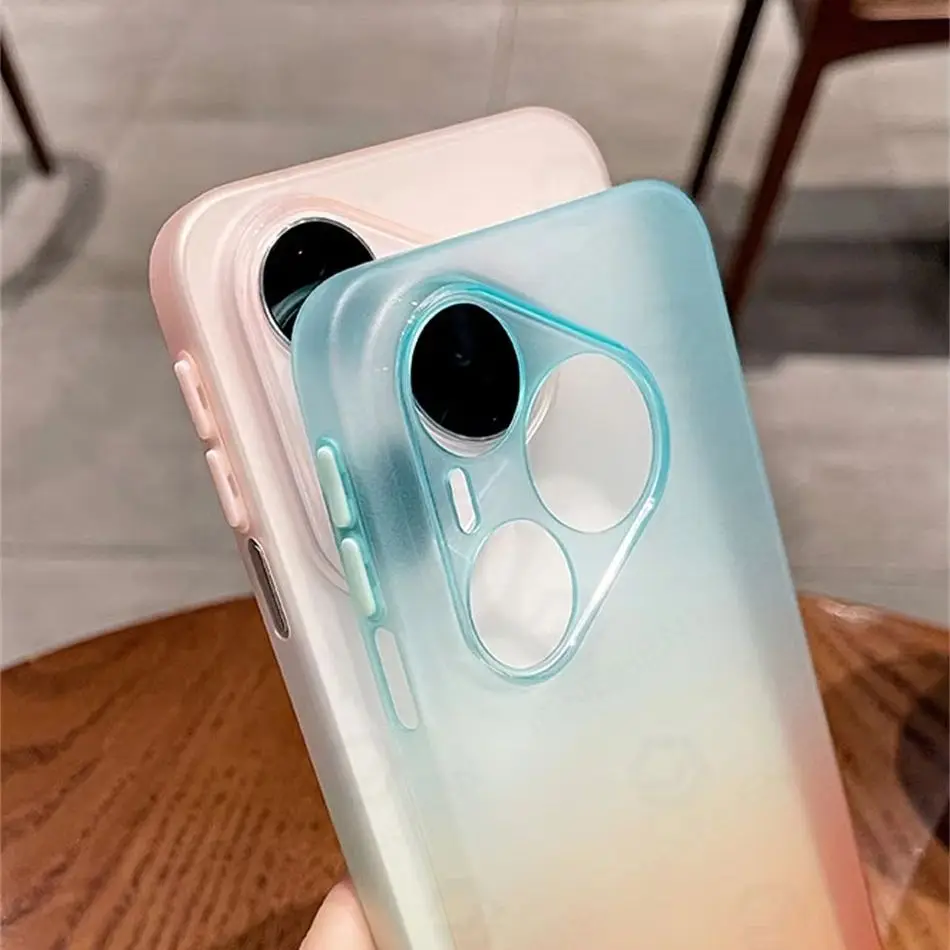 Enhanced Gradient Translucent Matte TPU Shockproof Phone Case