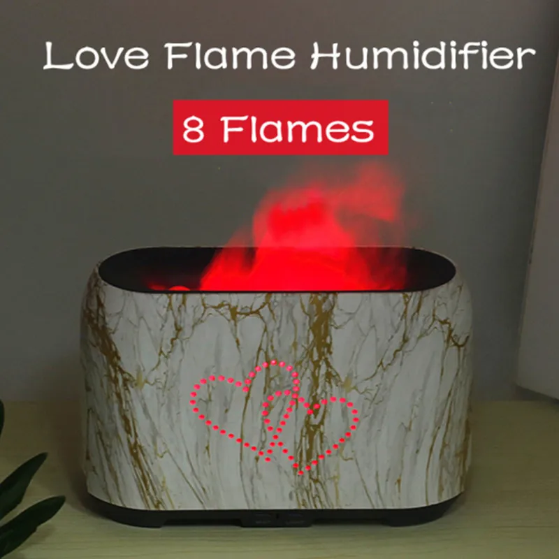 Flame 8 Flame Humidifier Effect Colors Aromatherapy Diffuser Fire Air ...