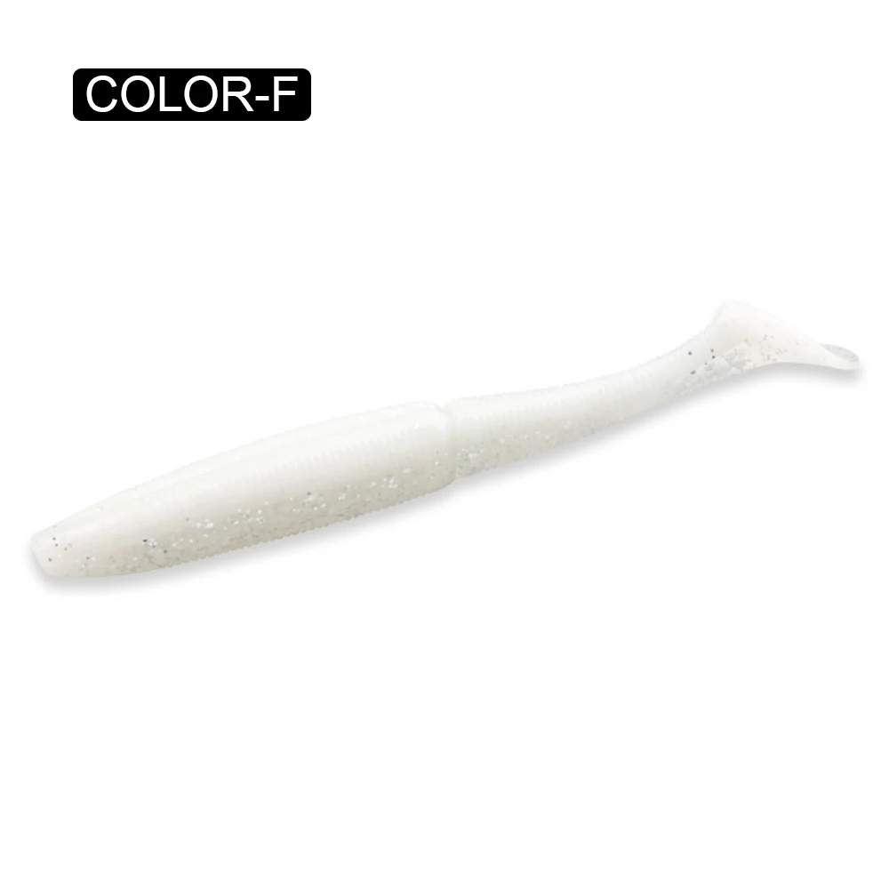 Spinpoler 8cm 10cm Soft Bait Fishing Lures For Bass Swimbait Shad Grub T  Tails Silicone Wobbler