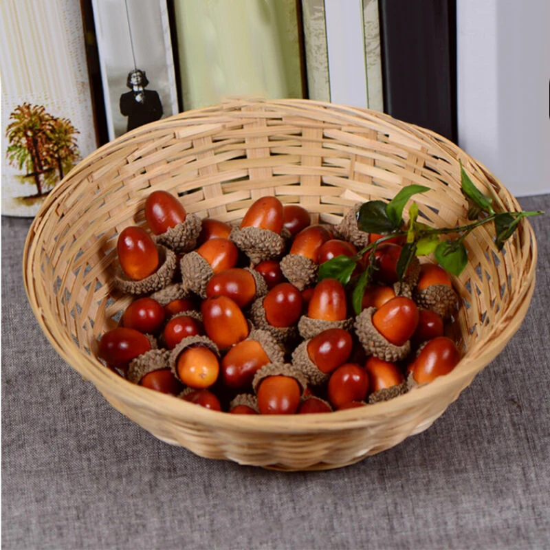Artificial Acorns 50pcs Fake Nutty For Home Party Christmas Autumn Decoration