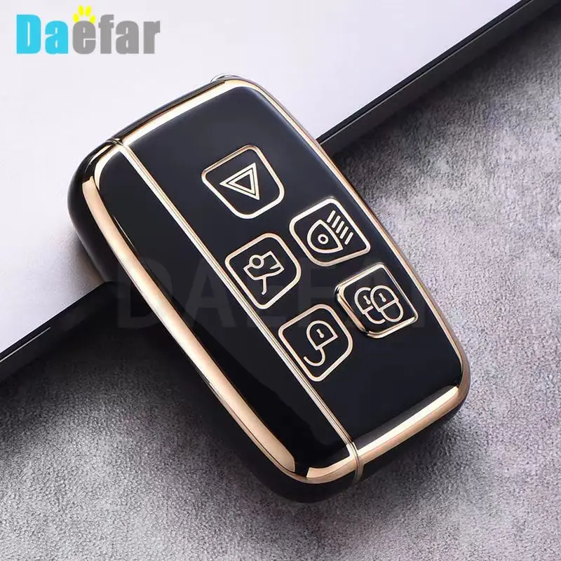Per Land Rover Range Rover Sport Evoque Freelander Velar Discovery 4 Jaguar Xe Xj Xf Guitar Tpu Car Remote Key Case Cover Shell
