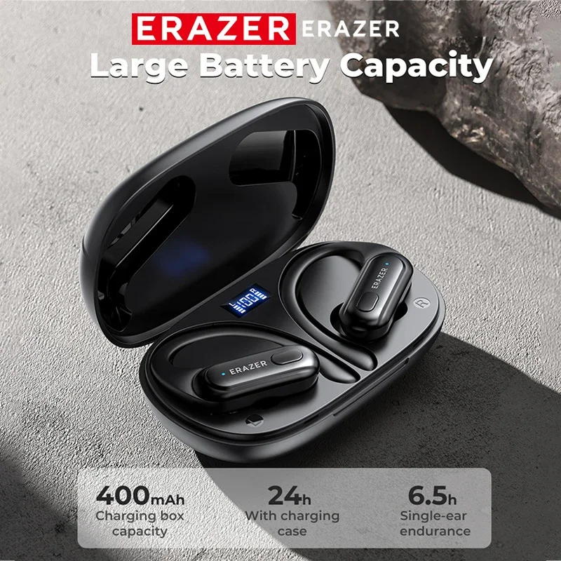 ERAZER XT60pro Sports Wireless Headphones Bluetooth Earphones HiFi Earbuds Noise Reduction Headset with Mic Earhook 4