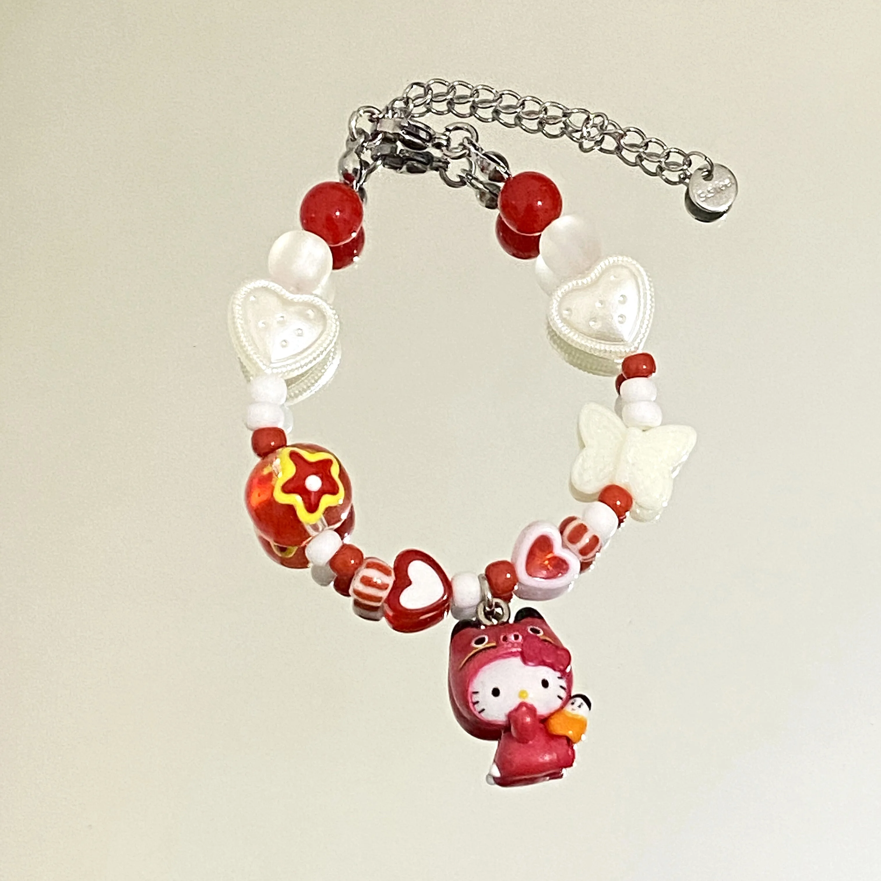 Kawaii Sanrios Hello Kitty Cartoon Original Homemade Color Crystal