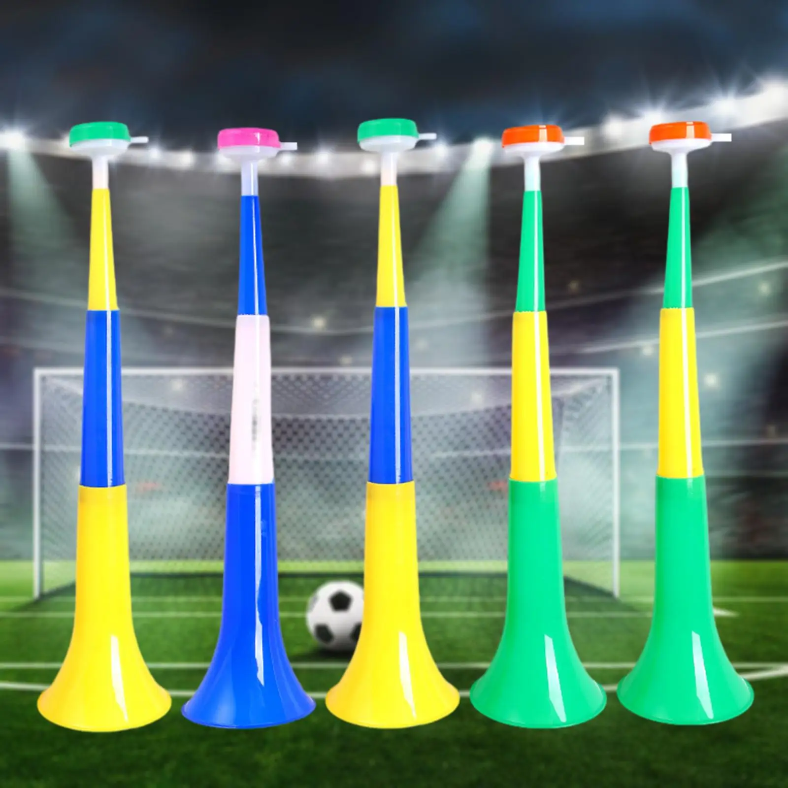 5x Football Loud Noise Makers Cheering Fans Soccer Trumpets for Sporting