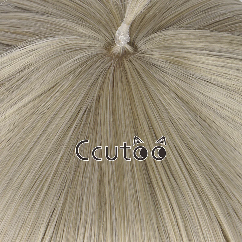 Anime Kasugano Sora Cosplay Wig 70cm Long Straight Light Grey Golden Heat Resistant Hair Wigs + Silk Black Ribbon