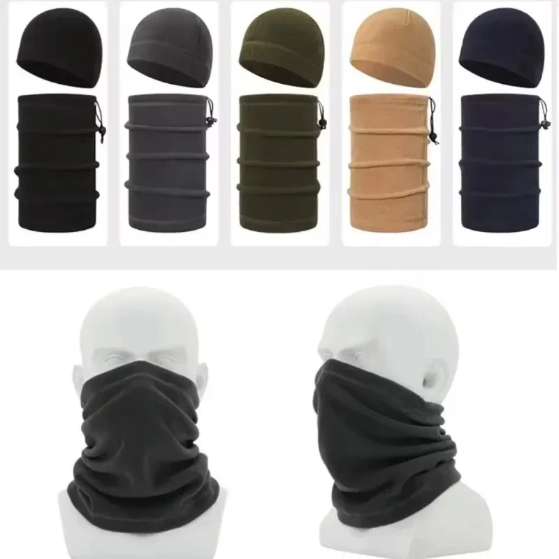 Winter Polar Coral Fleece Balaclava Men Face Mask Neck Warmer Beanies Thermal Head Cover Tactical Military Sports Scarf Ski Caps 5