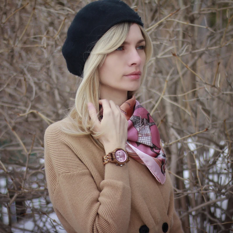 BOBO BIRD Women Watches Luxury Chronograph Watch with Auto Date Versatile Ladies Wooden Timepieces Custom Couple Quartz Watch 5