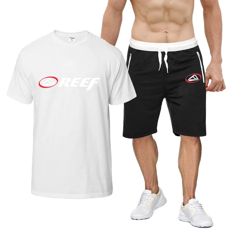 Reef 2023 Spring and Summer Men High quality Comfort New Eight Color Short Sleeved Suit Comfortable Casual fashion T-shirt