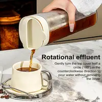 Odor-free Brew Maker Capacity Brew Jug Brew Coffee Maker Pitcher with Removable Filter Tea Infuser for Restaurant for Airtight 2