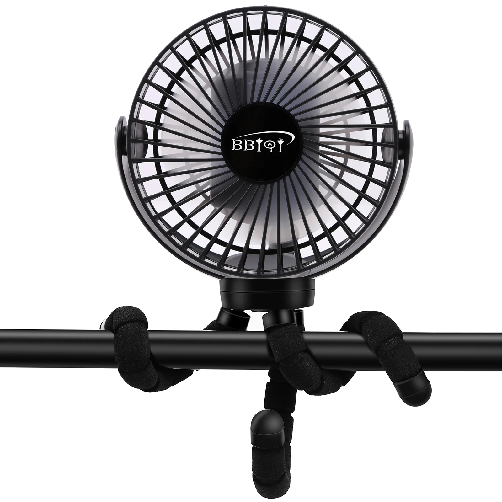 Flexible Stroller Fan 3 Speeds Rotatable Handheld Cooler (2)