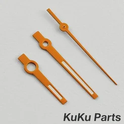 Green Luminous Rose Gold and Red Silver Watch Needles with Pointer Log Design (NO.6 Orange)