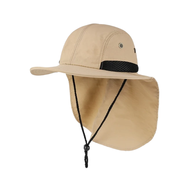 Fishing Hat with Neck Flap and UPF 50+ Sun Protection Brim Bucket