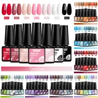 7Pcs/Set Gel Nail Polish Popular Colors In Autumn Semi Permanent Soak Off UV LED Purple Nail Art Gels Nail Gel Polish 1