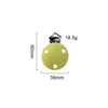 10Pcs Round Baby Pacifer Clips 35mm Silicone Teether Clip DIY Baby Dummy Chain Nipple Holder Soother Teething Toy Accessories 6