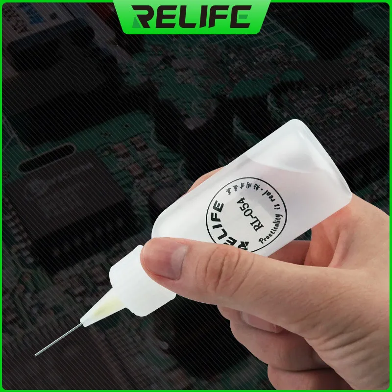 RELIFE RL-054 50ml Push Liquid Alcohol Bottle Dispenser for Rosin Solder Flux Paste Mobile Phone PCB Cleaning Welding Repair liquid bottle dispenser