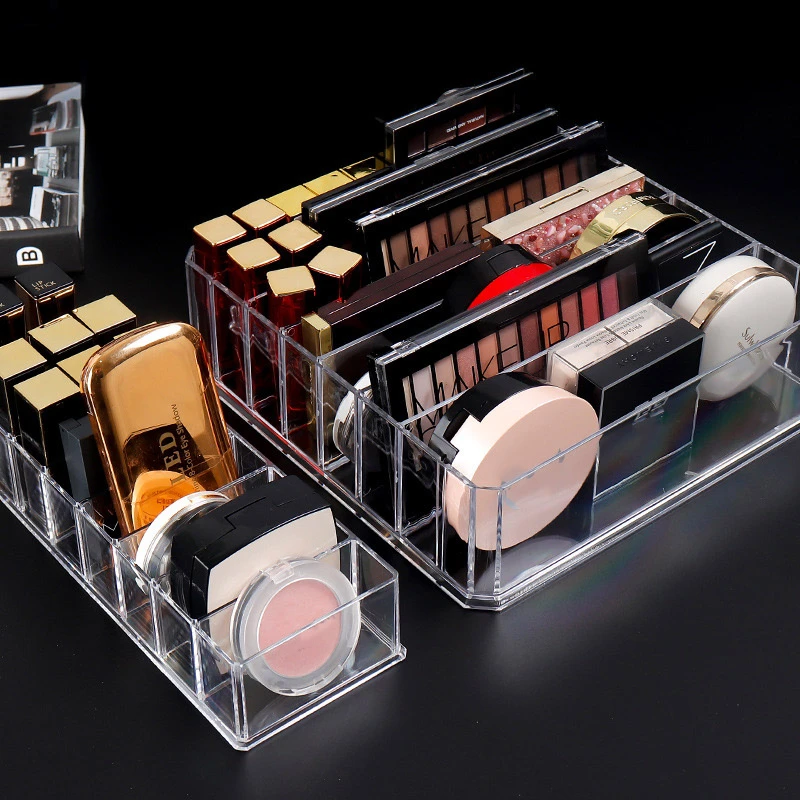 make up storage box Transparent Makeup Storage Box PS Lipstick Eye Shadow Display Stand Holder Bathroom Skincare Storage Organizer for Cosmetics makeup box organizer