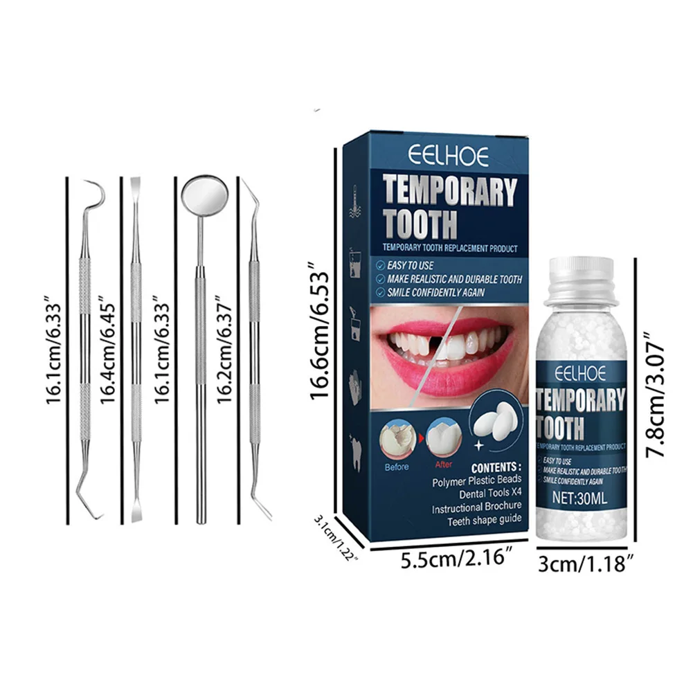 Moldable Teeth Tooth Rep Granules, Teeth Rep Kit, Diy Temporary Tooth Rep  Beads Tooth Rep