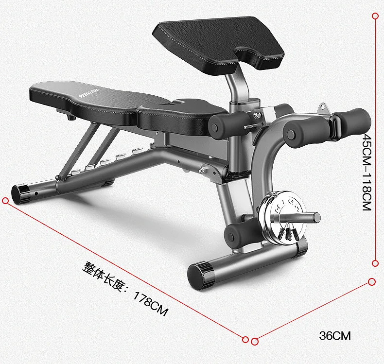 Dumbbell Bench Sit-ups Exercise Equipment Household Multi-function Fitness Supine Chair