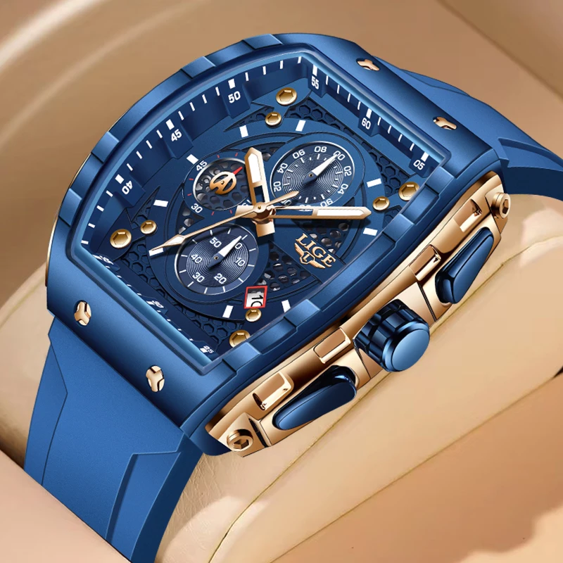 2023 Männer Uhr Top Marke Luxus Sport Quarz Herren Uhren Voller Stahl Wasserdicht Chronograph Armbanduhr Männer Relogio Mascul