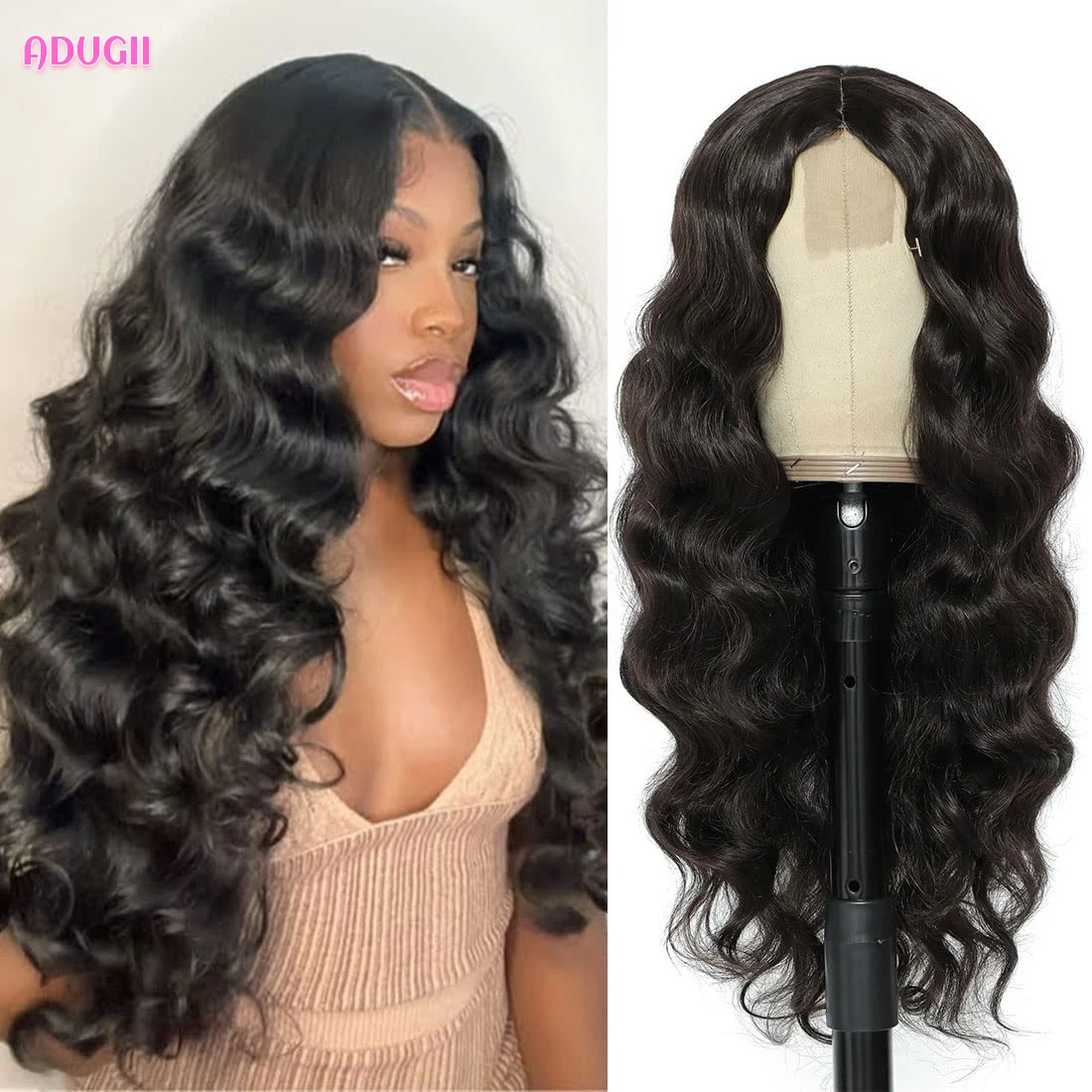 

Adugii 32 Inch 13x6 Body Wave Transparent Lace Front Human Hair Wigs For Women Brazilian Hair 13x4 Body Wave Wig With Baby Hair