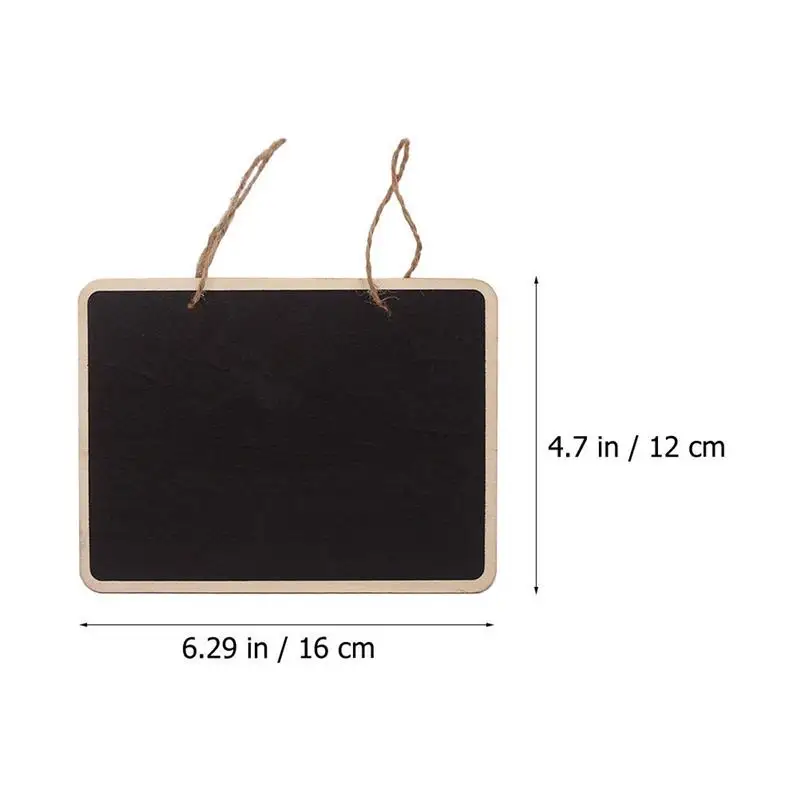 5PCS Mini Chalkboards Rectangular Hanging Blackboard Double Sided  Chalkboard Wedding Party Table Number Place Tag Message Board