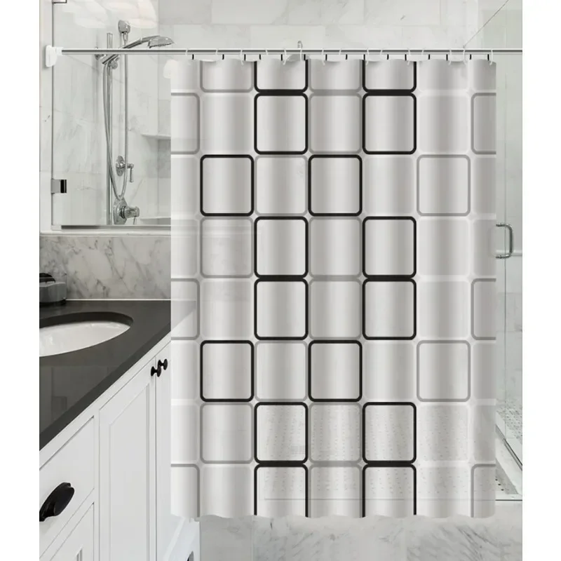 Waterproof Shower Curtain Mildew Proof Durable Bathroom Screens With Hook Modern Printed Bathtub Curtains Bathroom Accessories shower curtains