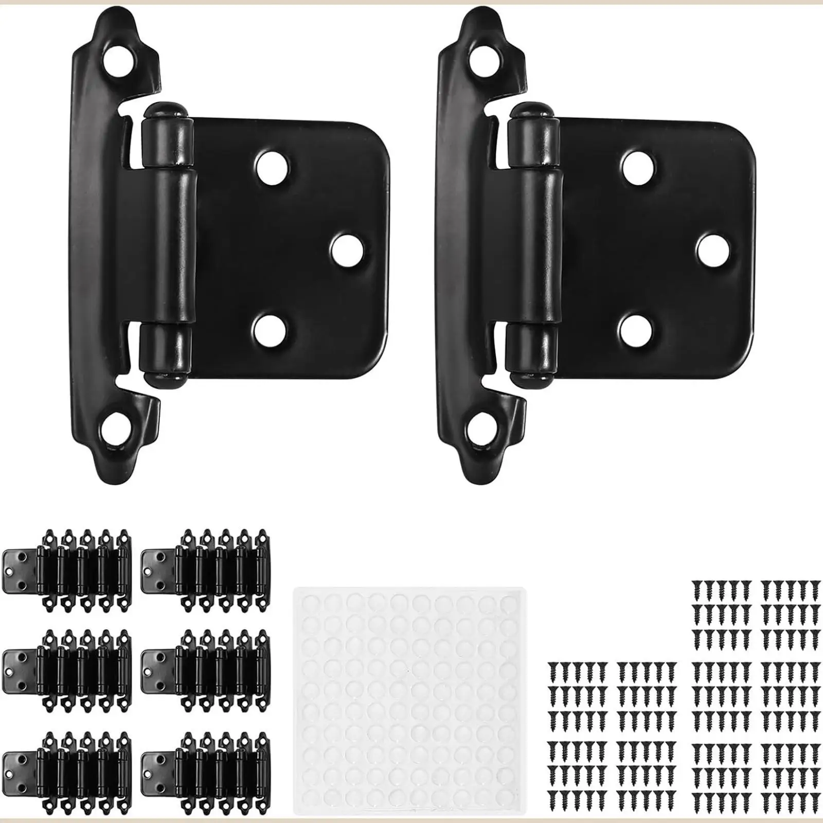 10Pcs Cabinet Door Hinges Self Closing Hinge Easy to Install Quiet Smooth Close Heavy Duty Semi Concealed Versatile Accessory 10Pcs Cabinet Door Hinges Self Closing Hinge Easy to Install Quiet Smooth Close Heavy Duty Semi Concealed Versatile Accessory