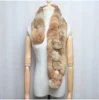 Women Winter Rabbit Fur Scarf 100% Natural Rabbit Fur Fashion warm And Soft Neckerchief Wholesale Pompoml Fur Scarves Headbands 4