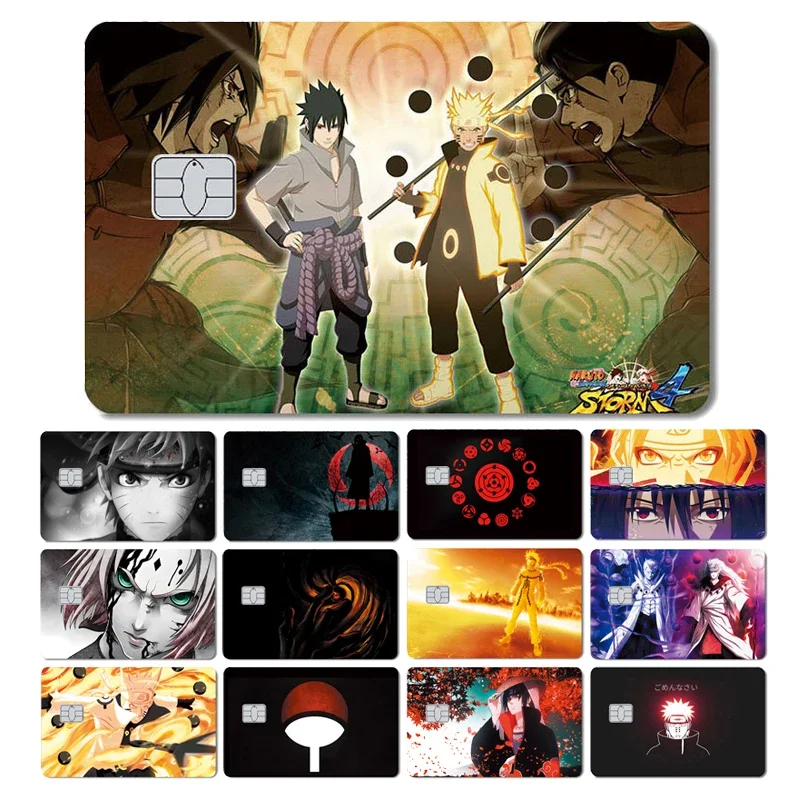 

2024 Hot Sale Naruto Anime Uchiha Itachi No Fade Large Small Chip Cover Sticker Film Skin for Debit Credit Bus Card
