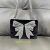 Luxury Brand Small Bow Bag for Women Fashion Bag Butterfly Set Diamonds Designer Mini Chain Shoulder Crossbody Bags Party Gift 1