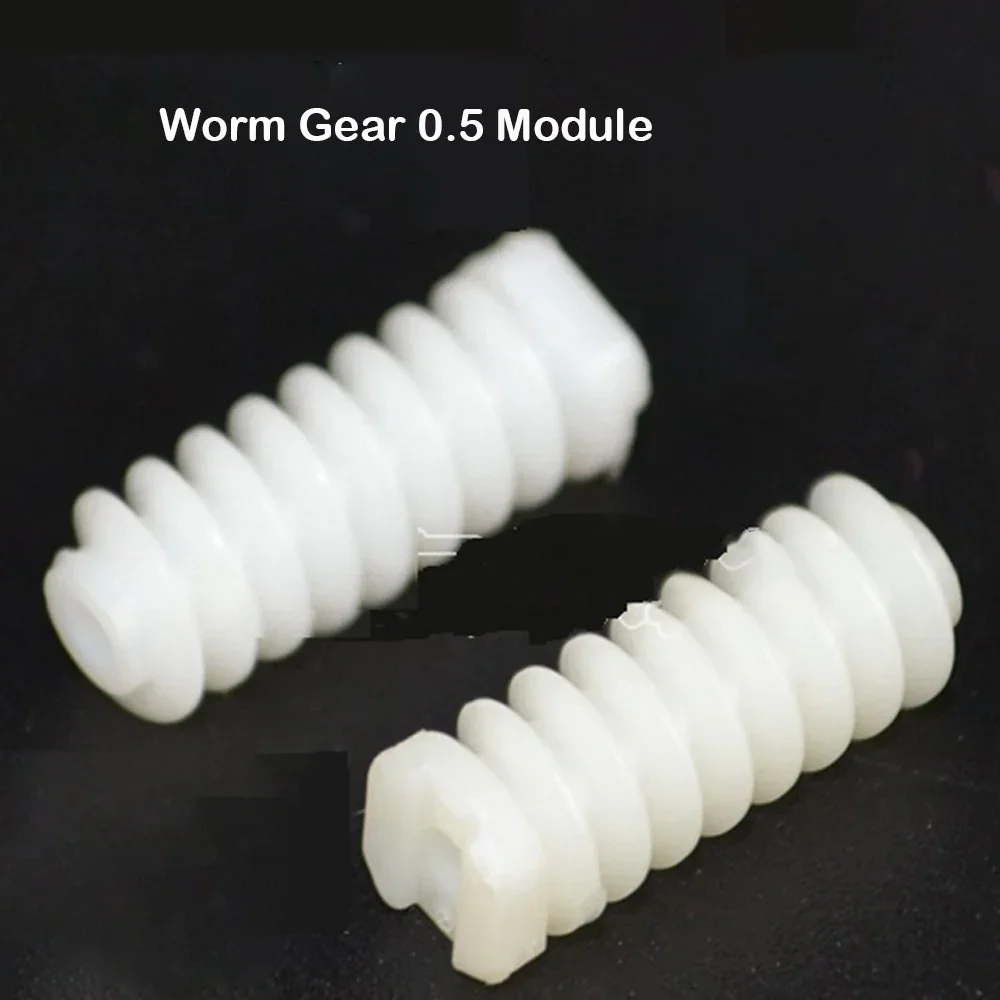 Lengthen Worm Gear Mini Helical Gear 0.5 Modulus Worm Diameter 6MM Hole 1.9MM DIY Hobby Toy Model Accessories