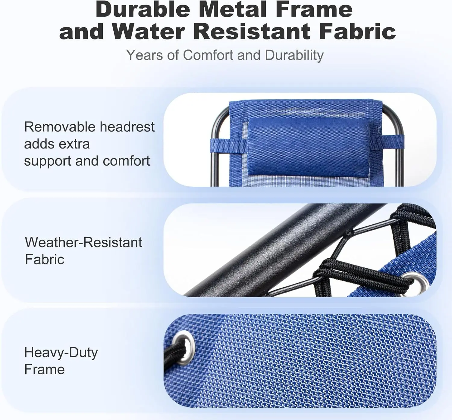 Set of 2 Relaxing Recliners Patio Chairs Adjustable Steel Mesh Zero Gravity Lounge Chair Beach Chairs with Pillow