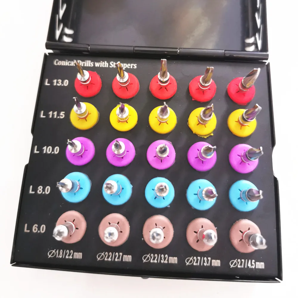 Рисунок 6 - 1 Набор конических инструментов для имплантации зубов