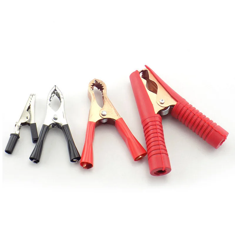 1 Pair Alligator Clips Probe Crocodile Clip Clamps Connector 5A10A 50A 100A Test Lead For Car Battery Test Electrical DIY Tool
