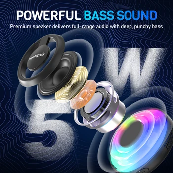 Cyber Style Magnetic Wireless Mini Speaker, 5.1 Surround Sound, High Definition Audio, Dual Stereo Bass,USB Type-C Charging, 6