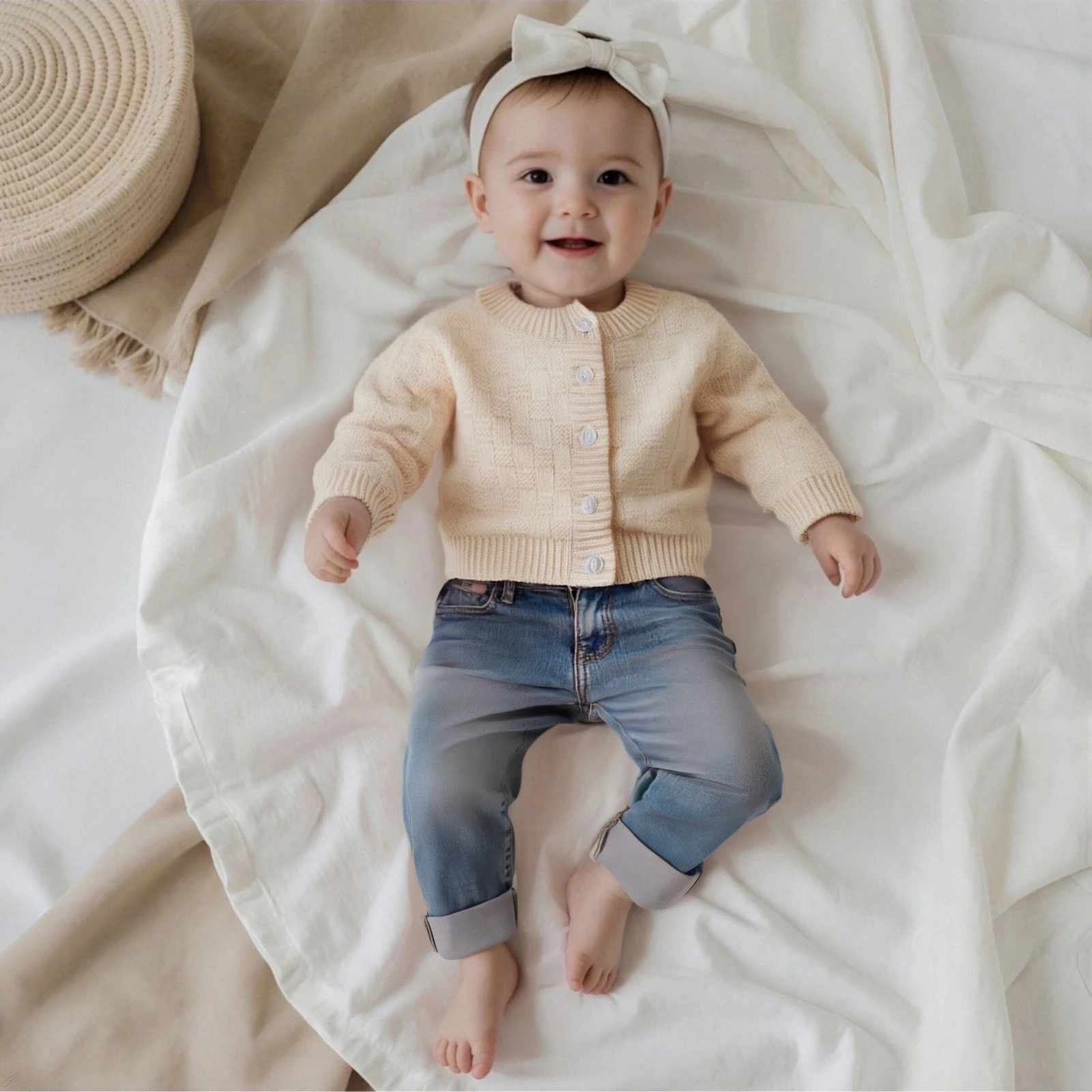 키즈 가을 니트 가디건 긴 소매 단색 버튼다운 따뜻한 겨울 스웨터 소녀 소년용