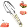 Watermelon Cutter Slicer Popsicle Mould, 3 in 1 Melon Scoop Fruit Scooper Tool for Dig Pulp Separator, Creative Fruit Knife