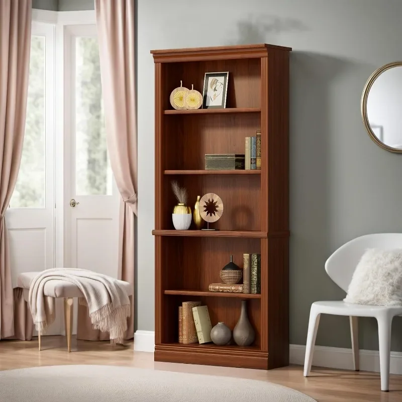 Description Picture 2 of itemBookcase Bookshelves, 5-Shelf Tall Bookcase 72" Wood Open Display Floor Bookshelf, Large Storage Organizer