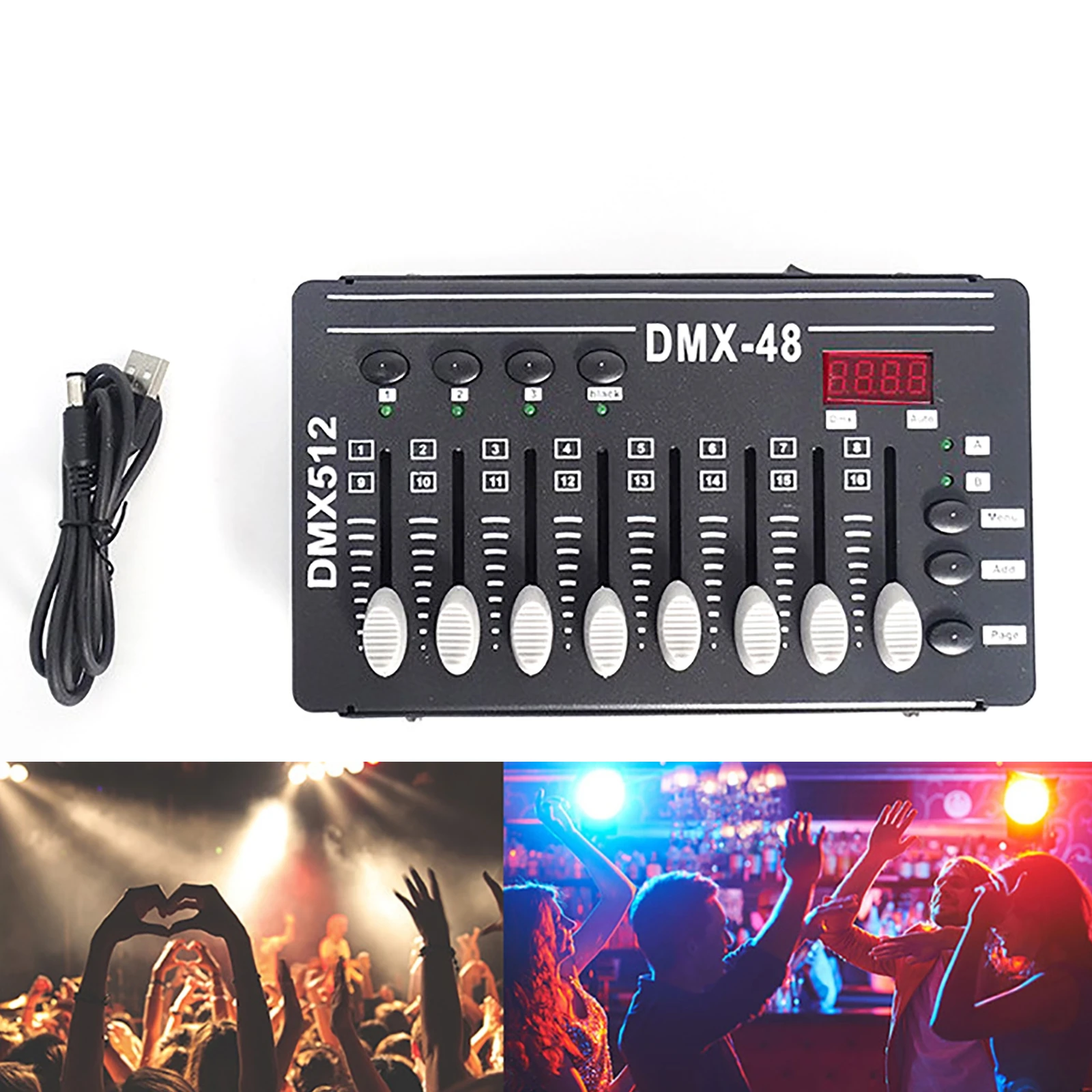 

Stage Light LED Mini Dmx Controller LED Par Light DJ Light Console For DMX512 4/8CH Moving Heads Led Disco Lighting Effect Light