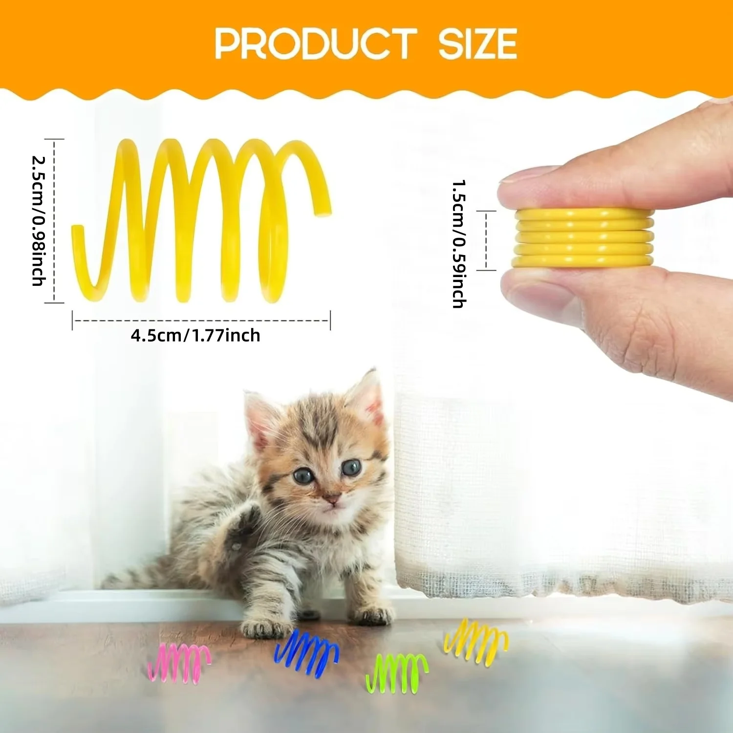 Interactive Spiral Toy for Cats: Engaging Spring Design for Active Play, Tapping, Biting, and Hunting Adventures