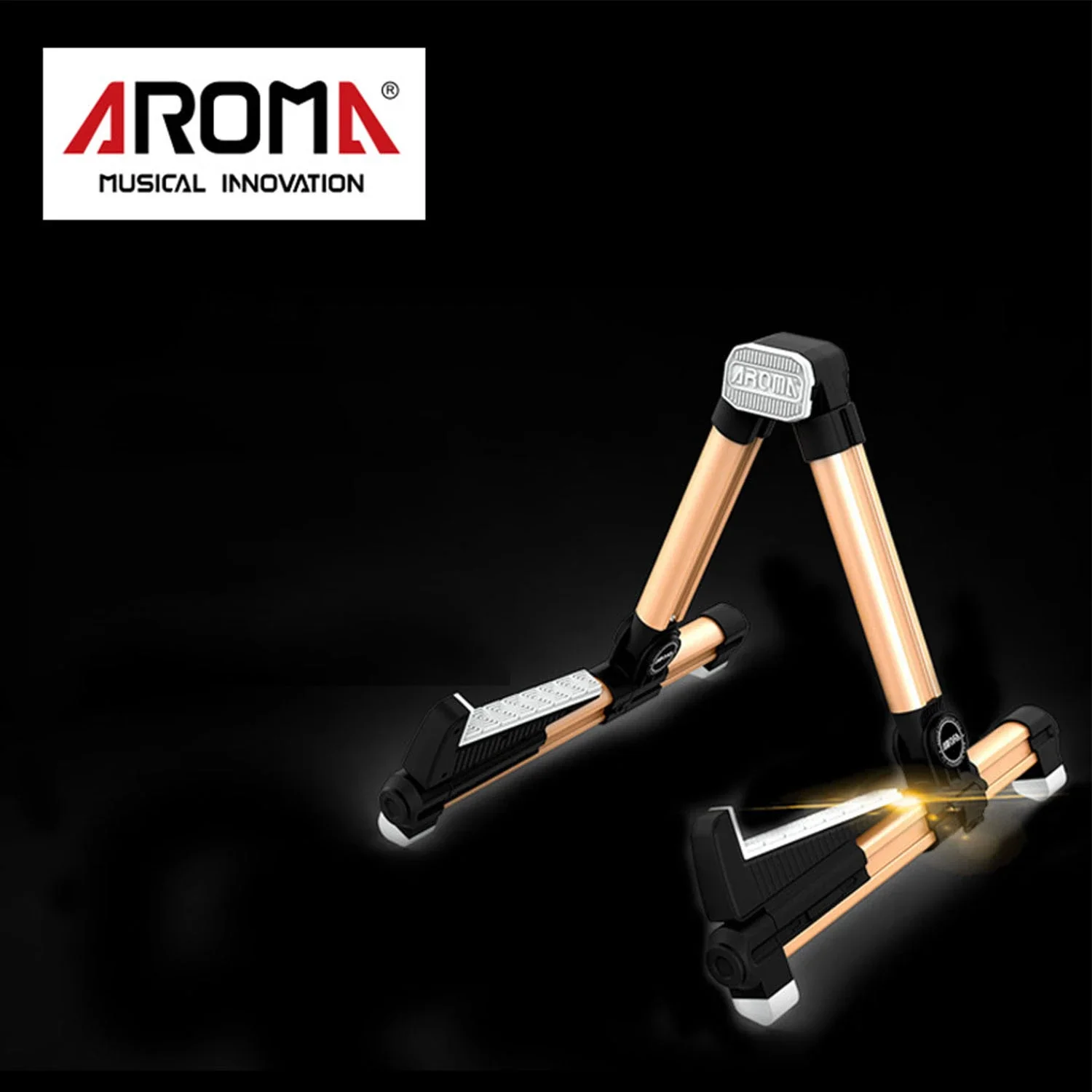 AROMA AUS-08 Mini Guitar Ukelele Stand Foldable A-frame Holder Bracket Mount for Acoustic Stage Audio Ukulele Violin Mandolin